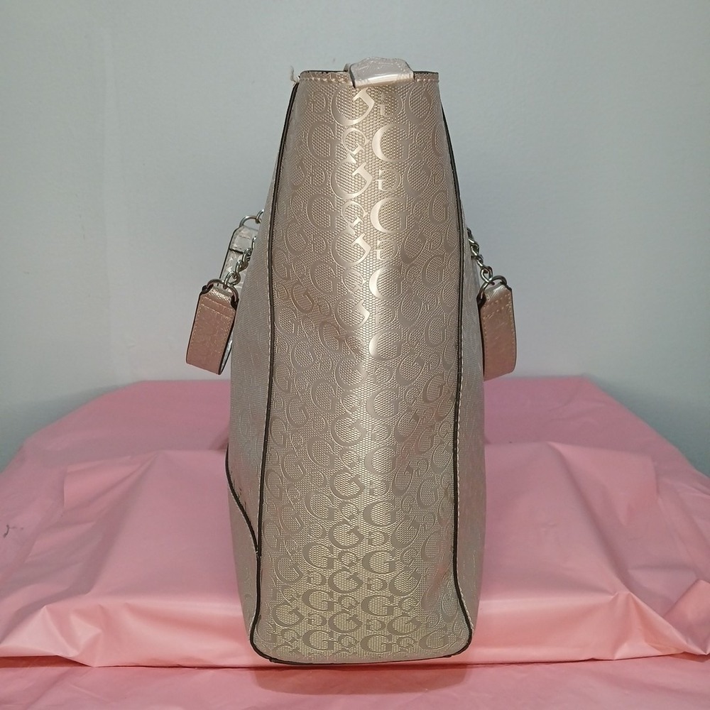 GUESS Quincey Lilac Large Tote No Call Out Original Baddie Bad "B" Bag Gorgeous! - Picture 3 of 13